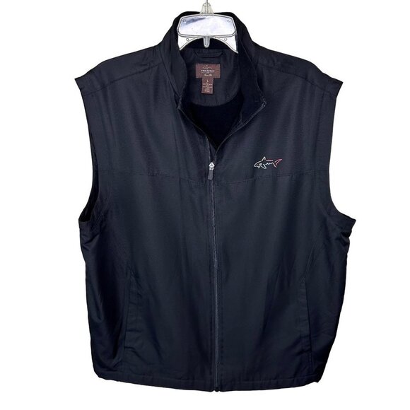 GREG NORMAN FOR TASSO ELBA BLACK GOLF VEST - LARGE - Picture 1 of 3